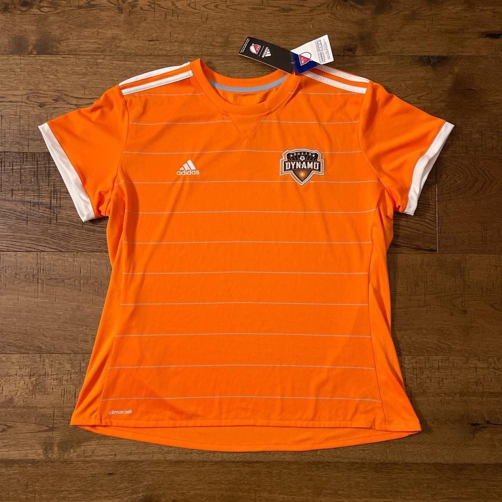 Adidas Houston Dynamo Jersey Womens XXL Orange Blokecore MLS Soccer 2017 Top